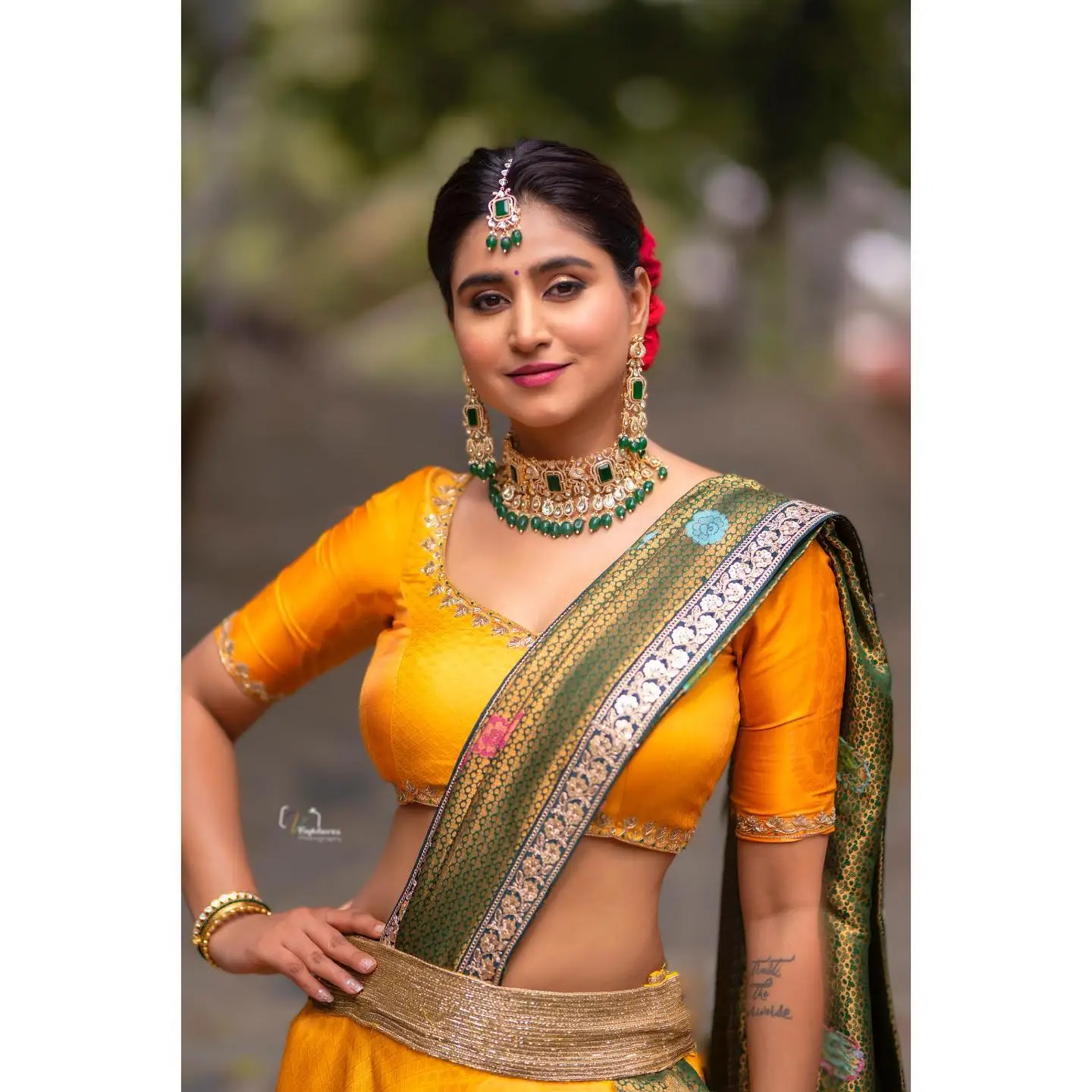 Varshini Sounderajan In Yellow Lehenga Choli